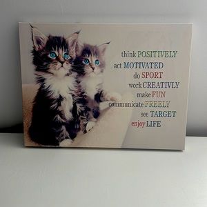 Cute, positive message stretched canvas art.